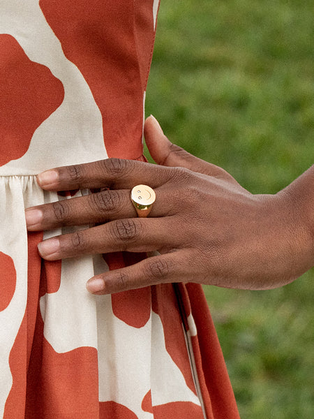 Smiley Signet Ring