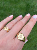 Opal Daisy Signet Ring