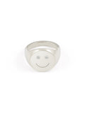 Smiley Signet Ring - Silver
